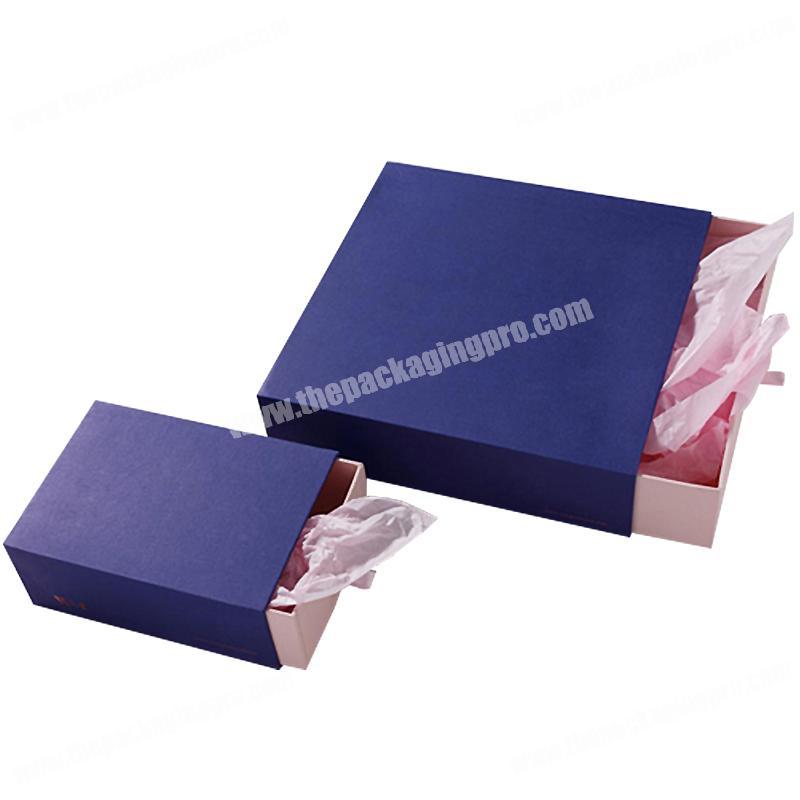 Chinese best supplier luxury drawer packaging custom small sliding elegant gift box with tag