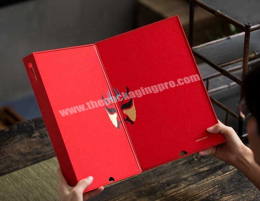 Chinese Element Beijing Opera Facial Makeup Design Tea Packaging Gift Box with Thirty Small Square Box