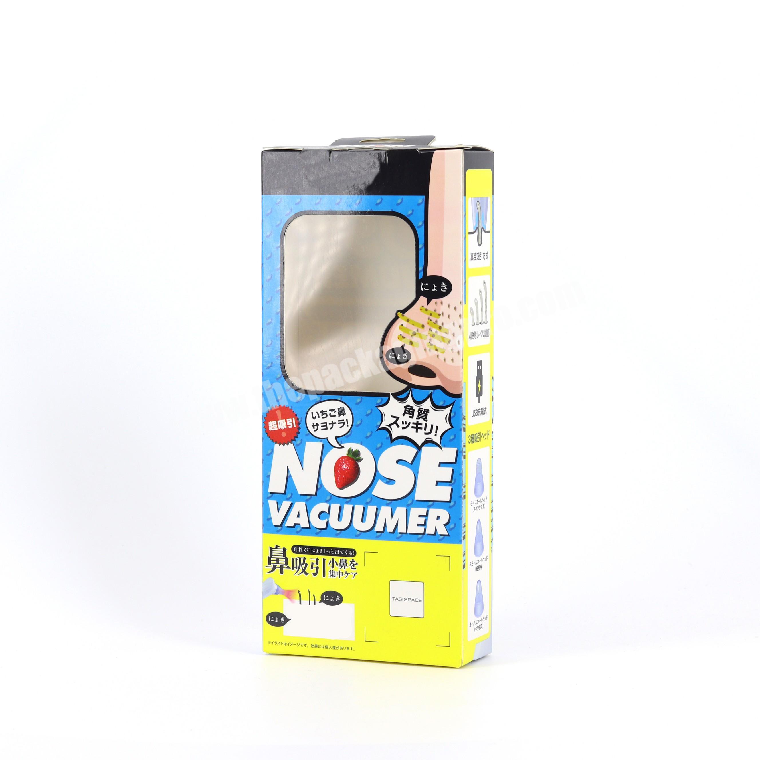 Chinese Factory Custom Logo Remove Blackheads Nose Bazoo Cardboard Packaging Box with PVC Window and Hook