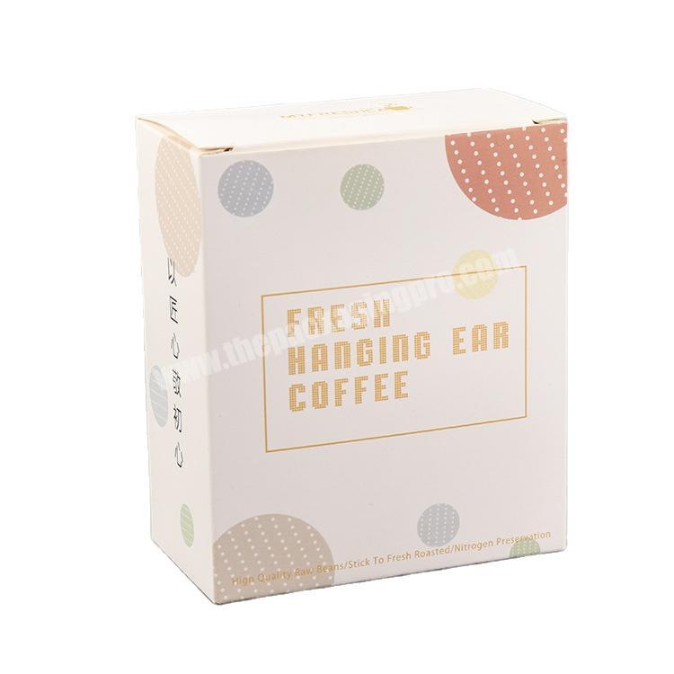 Chinese manufacturer custom high quality coffee packaging logo food grade z paper gift wig hair extension box