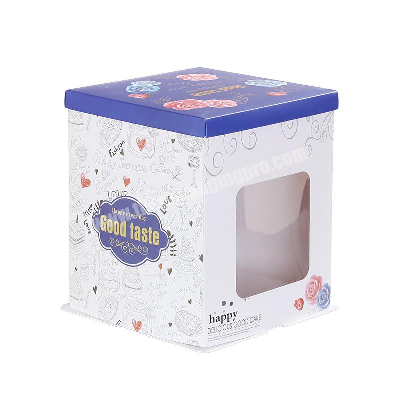 Chinese supplier cake box 10x10x5 box of cake cake paper box with wholesale price