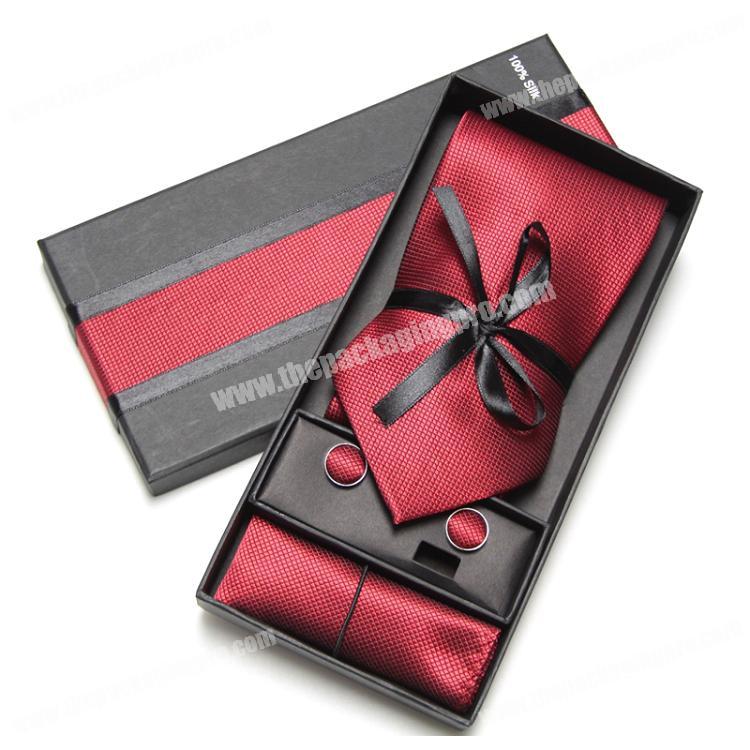 Chinese Supplier Custom Rigid Lid and Bottom Men's Silk Neck Tie Packaging Gift Box