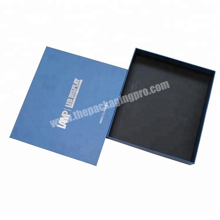 Christmas blue printed apparel garment clothing shoes lid and base gift packaging box