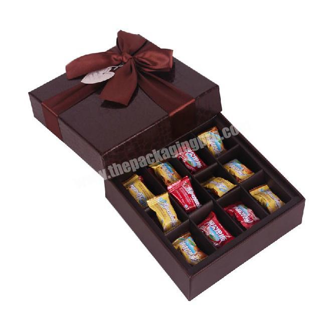 Christmas Cartoon Empty Cardboard Paper Candy Boxes with Ribbon