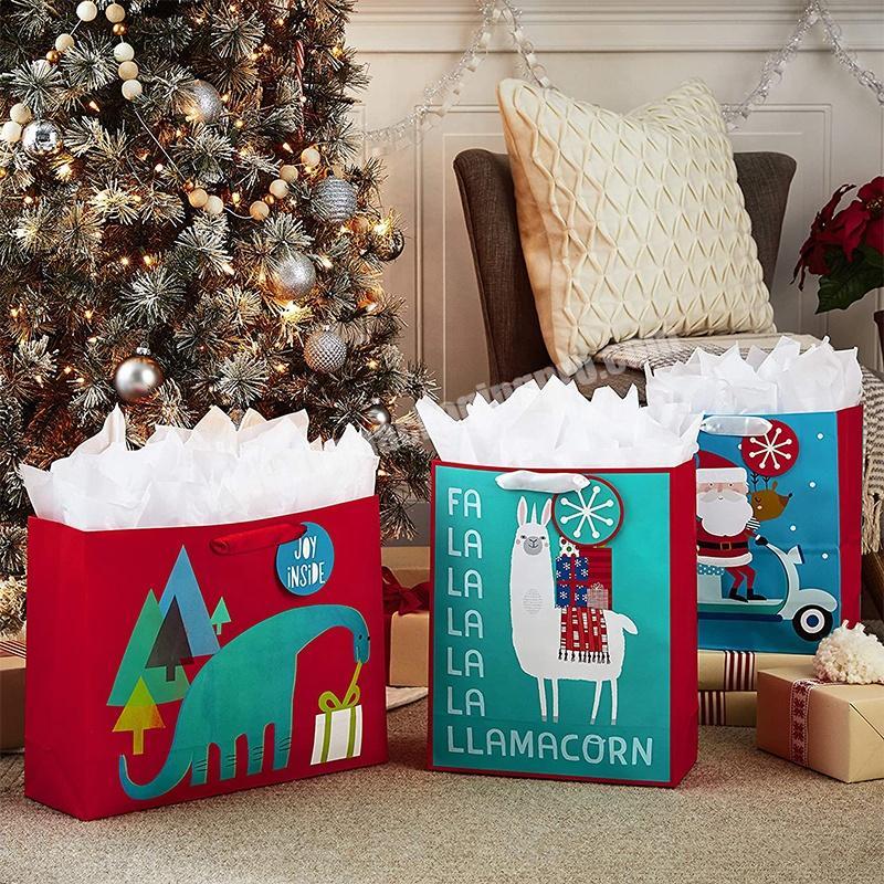 Christmas Custom Beautiful Designed Packaging Gift Paper Bag