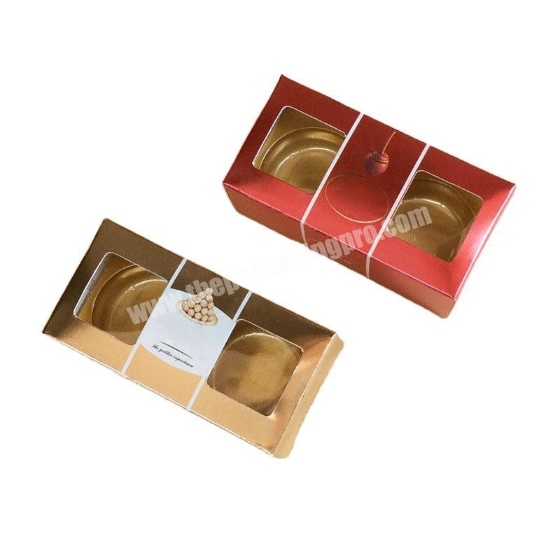 Christmas gift folding cardboard packaging custom paper print sweet wedding candy clear lid party box
