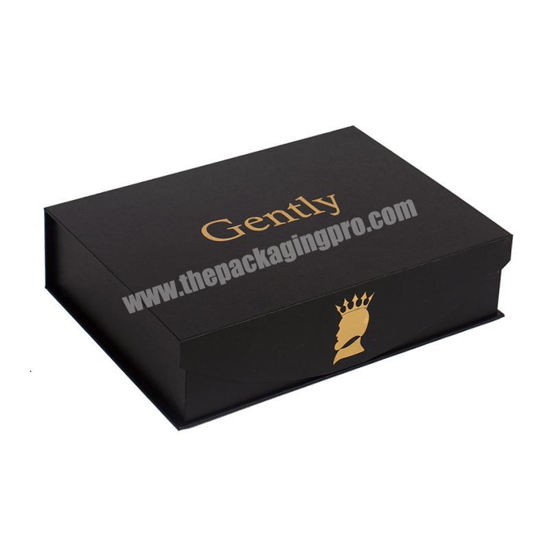 Christmas Luxury Black Velvet Flip Magnetic Custom Clothes Handmade Garment Gift Boxes Packaging