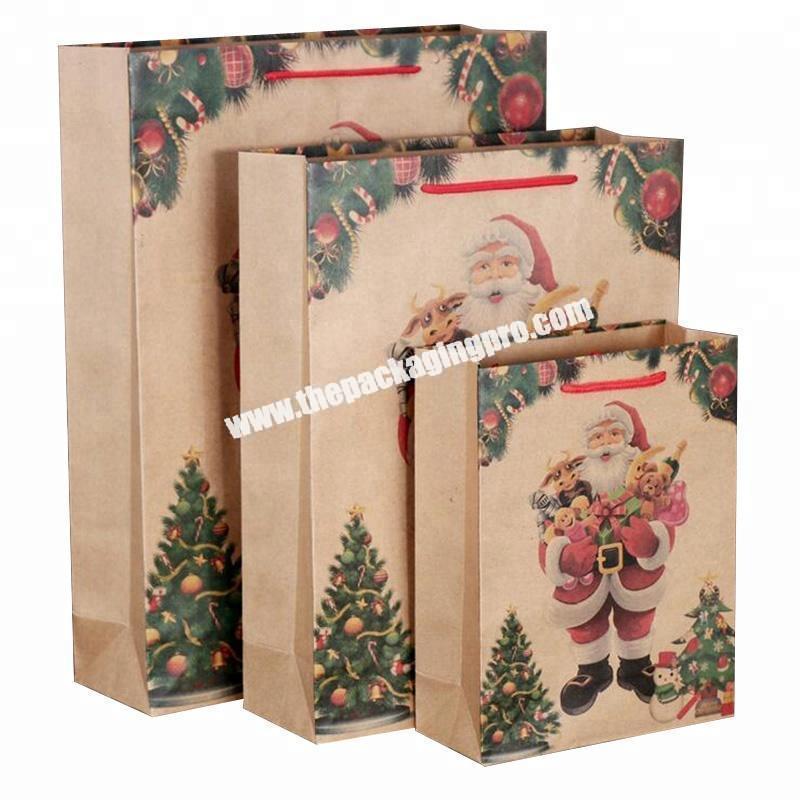 Christmas paper bag kraft gift bags for christmas