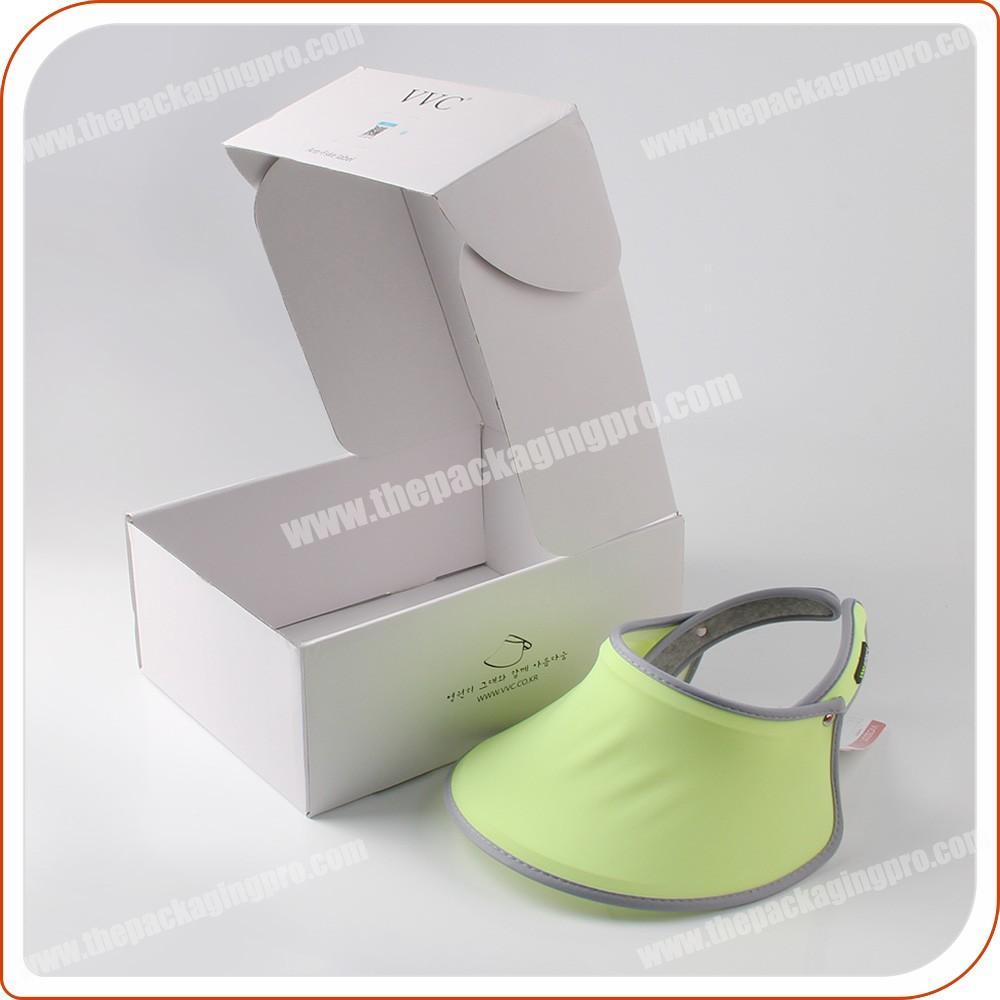 clamshell style flat folded hat gift box folding box packaging
