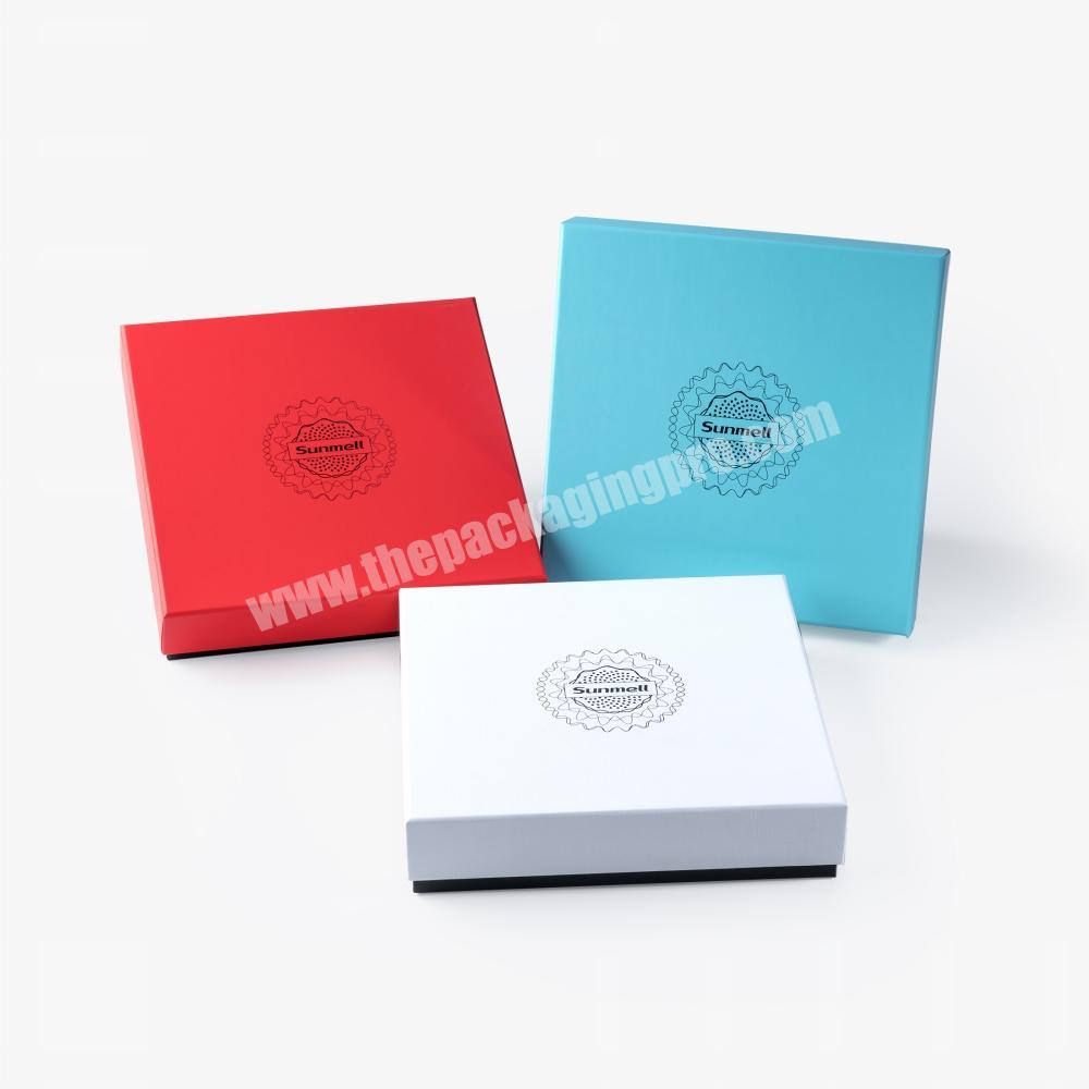 classic top and bottom custom printed colorful rigid apparel packaging paper box with logo for clothes
