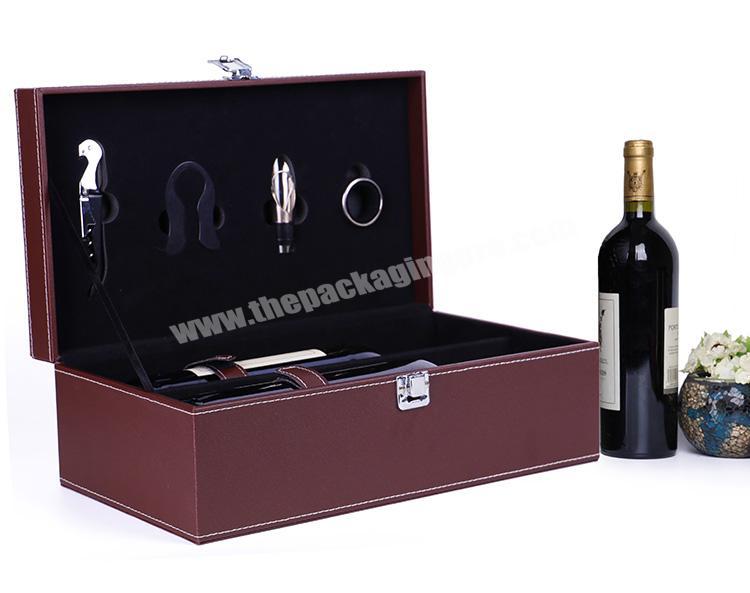 Classical handmade custom Luxury Painted Red Leatherette Wine Box