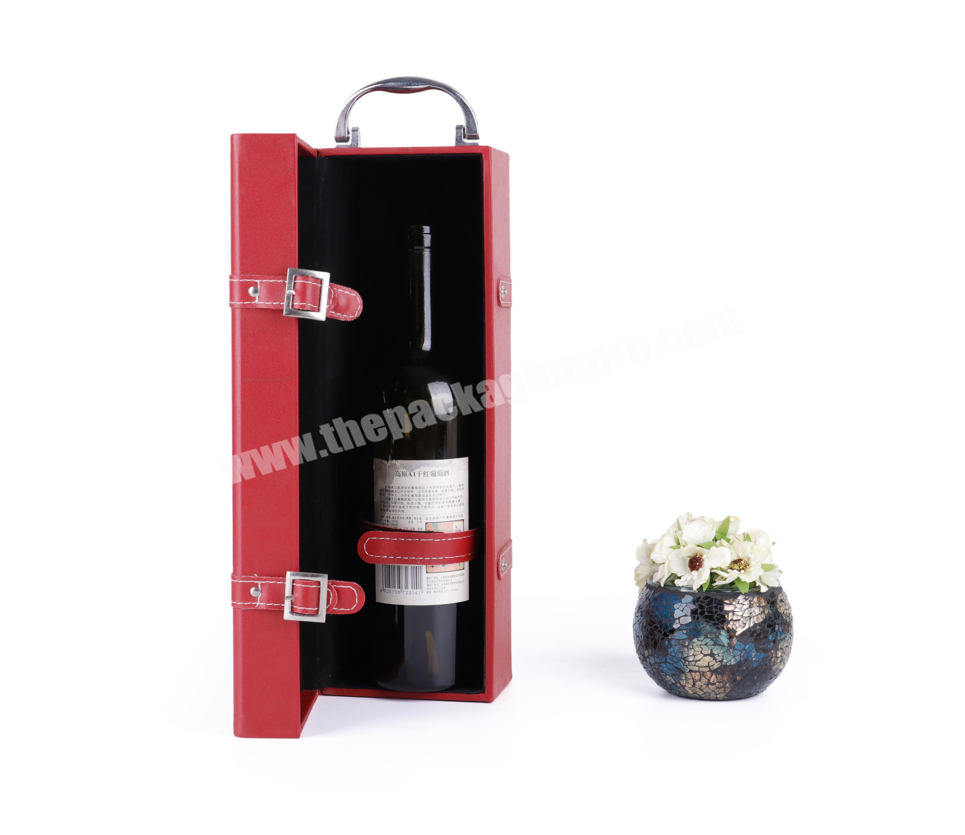 Classical handmade custom Luxury Painted Red Wooden Wine Box