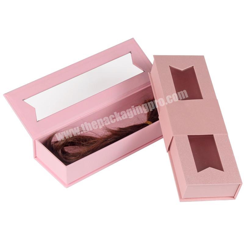 clear hair extension packaging hair extension packaging pillow box wig box
