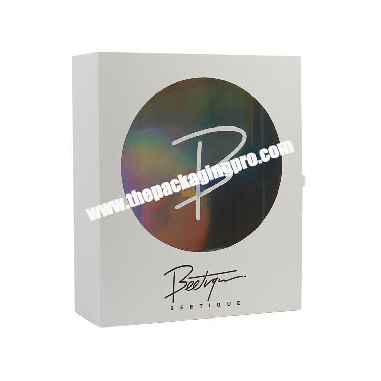 clear holographic paper drawer gift box packaging