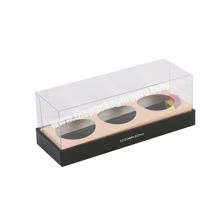 clear lid custom printed cup cake box packaging with tray