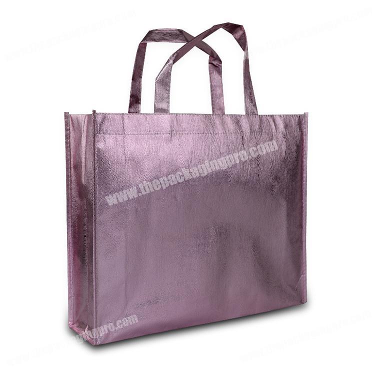 Clothing dress packaging rose gold pp non wove promotional tote bags women