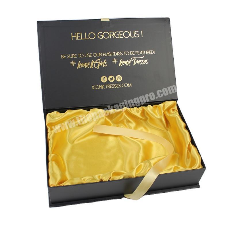 Clothing packaging magnetic cardboard skincare paper box gift boxes with ribbon luxury