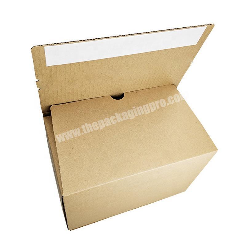 CMYK corrugated box clothes packaging zipper mailer kraft paper box
