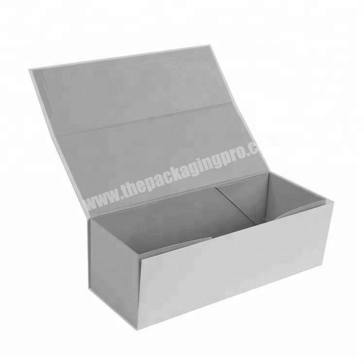 CMYK offset printing paperboard foldable wine drawer box with magnetic closure