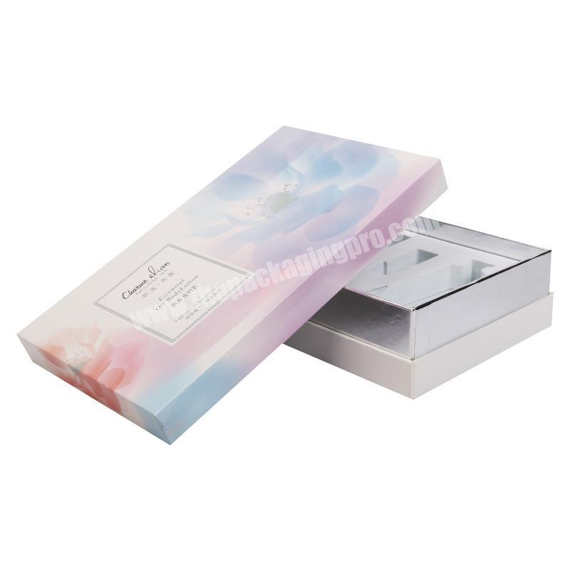 CMYK printing colorful cardboard cosmetic skincare hand cream small test samples gift set packaging box