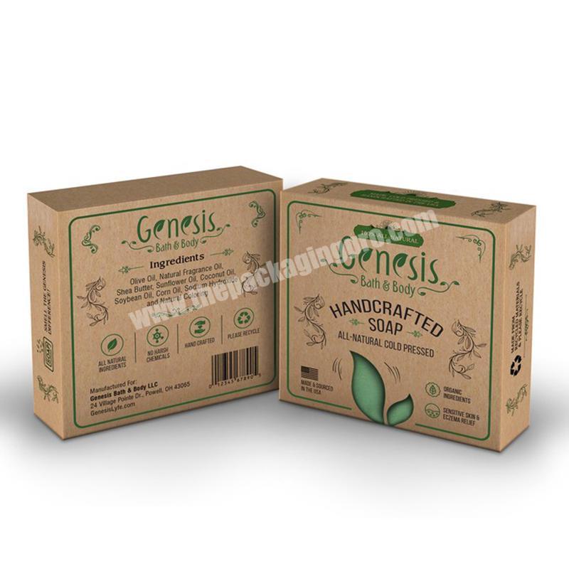 CMYK printing custom packaging box kraft paper box soap box