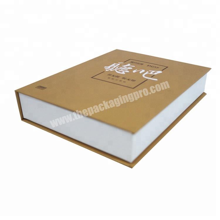 CMYK printing magnetic book shaped gift cardboard box
