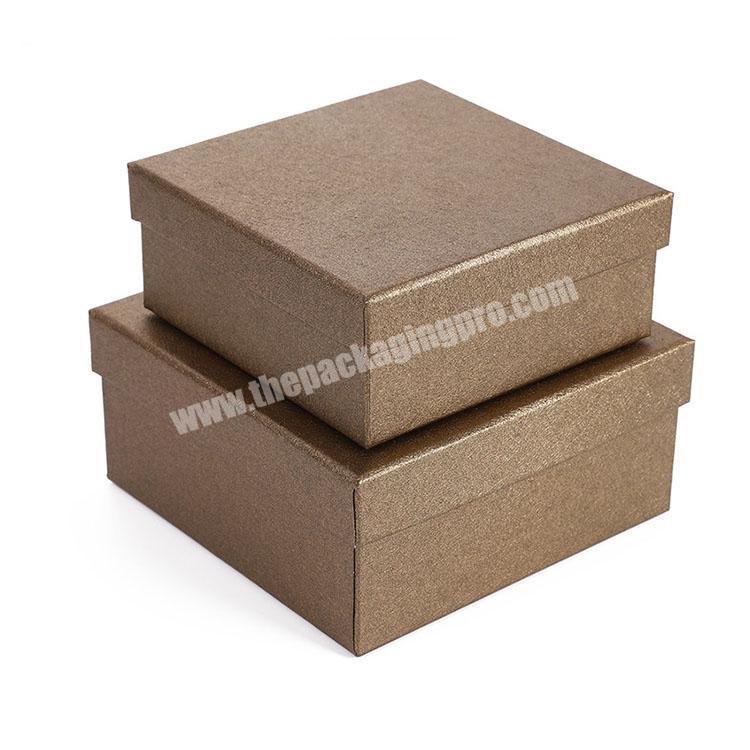 Coffee Square Cardboard Packaging Gift Box with Lid