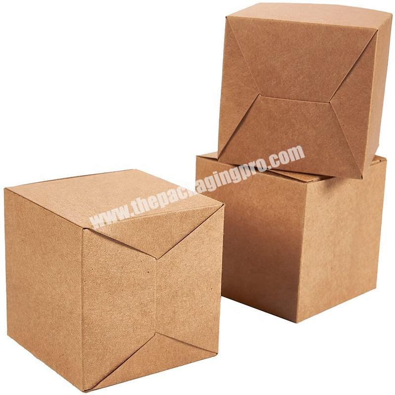 Collapsible packaging brown folding paper gift box