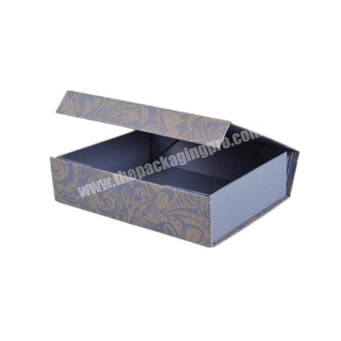 Collapsible Rigid Paper Gift Box With Magnetic Lid Closure