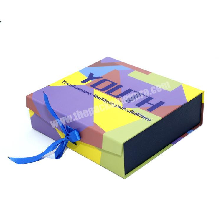 Collapsible Storage Box Elegant Foldable Gift Box With Ribbon