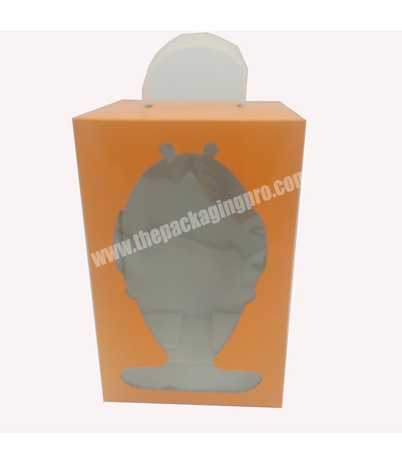 color printing paper toy packaging box with pvc window