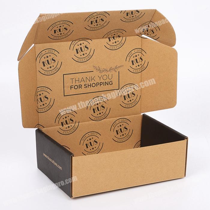 Colored foldable apparel clothing recycled natural paper mailer box custom cardboard corrugated box