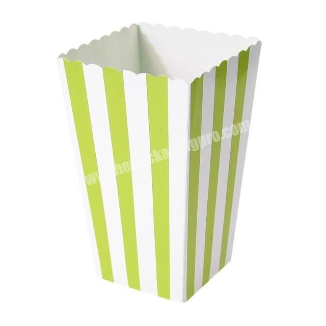 Colorful big stripe pattern food grade packaging popcorn paper bag
