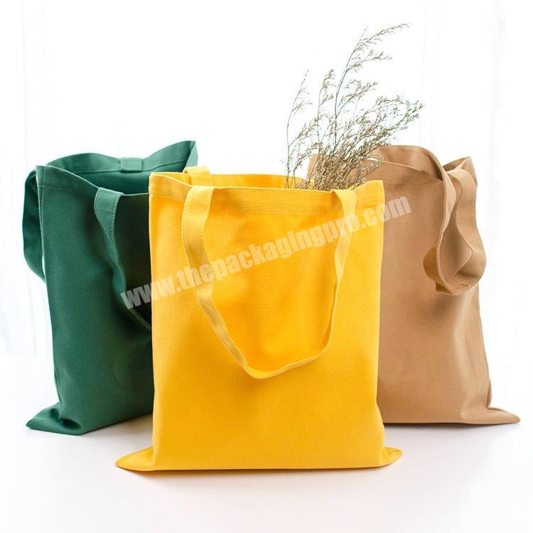 Colorful canvas custom natural color eco tote bag cotton with logo