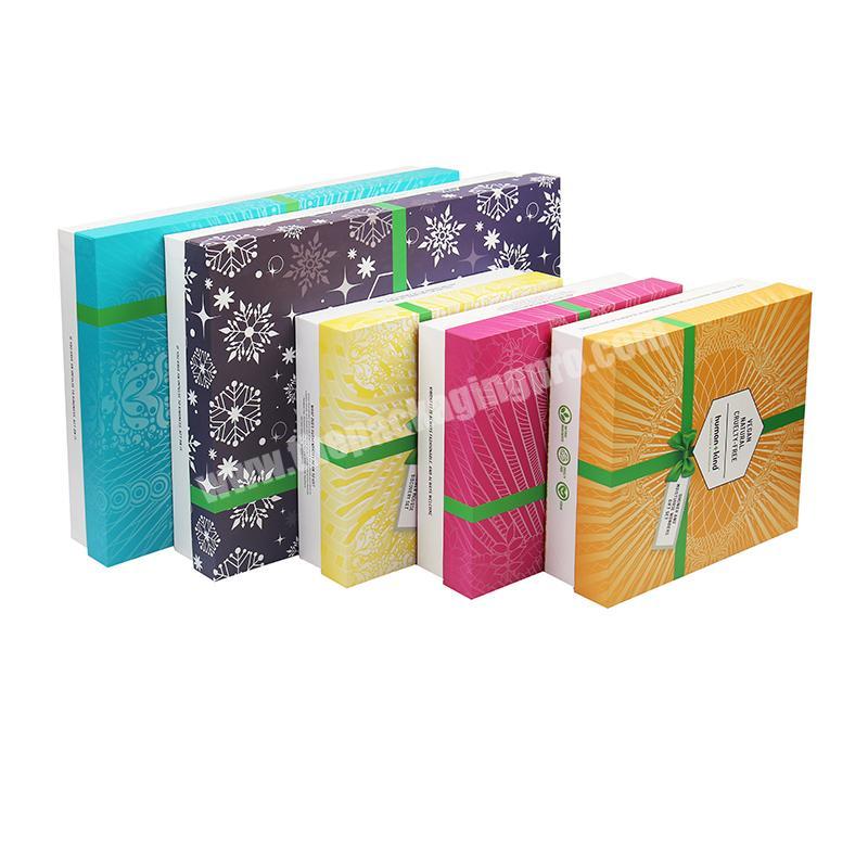 Colorful custom eco-friendly paper gift candy chocolate boxes packing wholesale