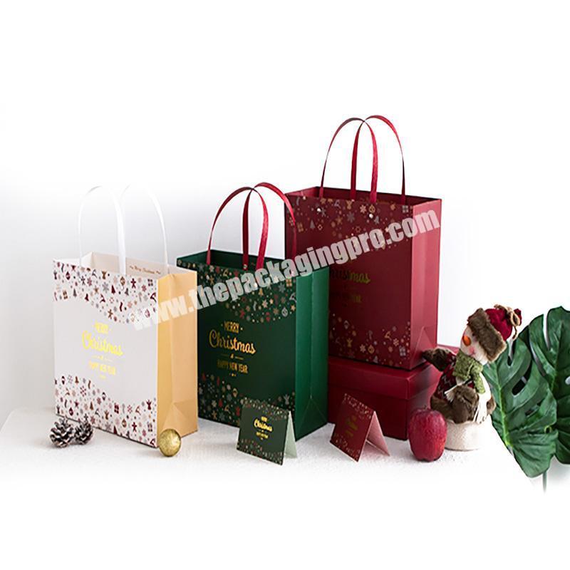 Colorful Laminating customized Paper Bag for christmas gift packaging