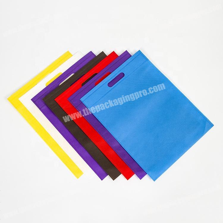 Colorful printed reusable d cut non woven bag for promotional