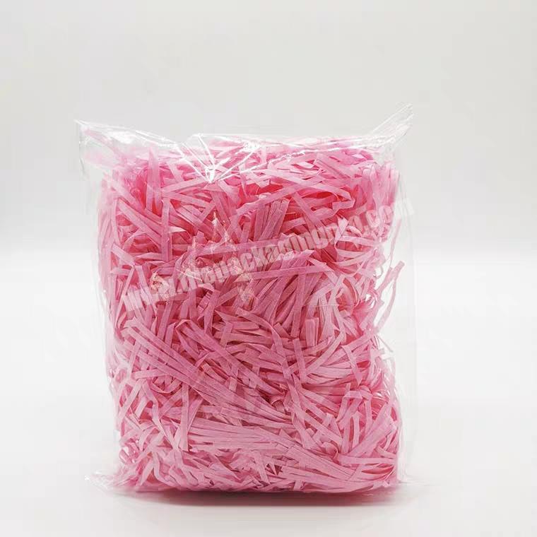 Colorful shredded paper raffia for filling gift box