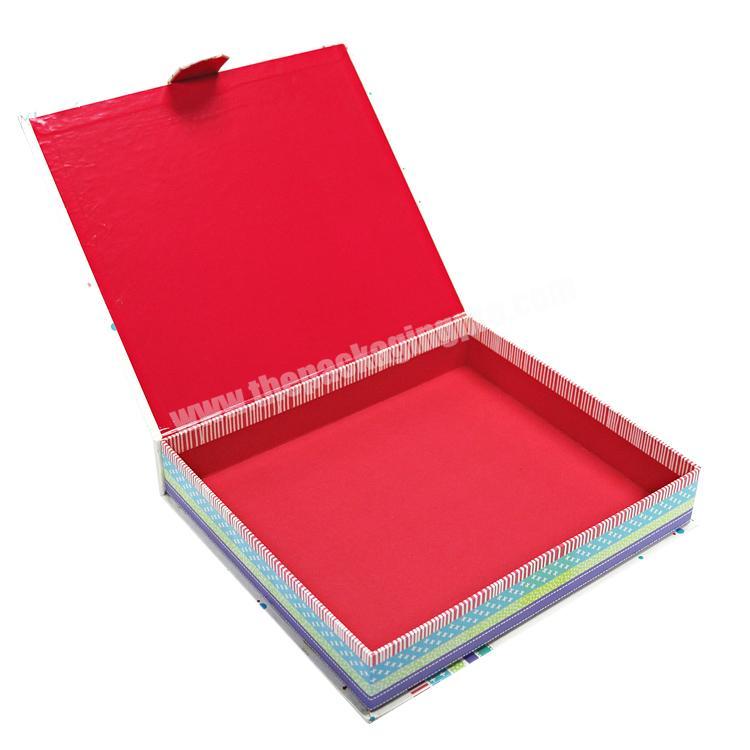 colour rigid book shaped box packaging