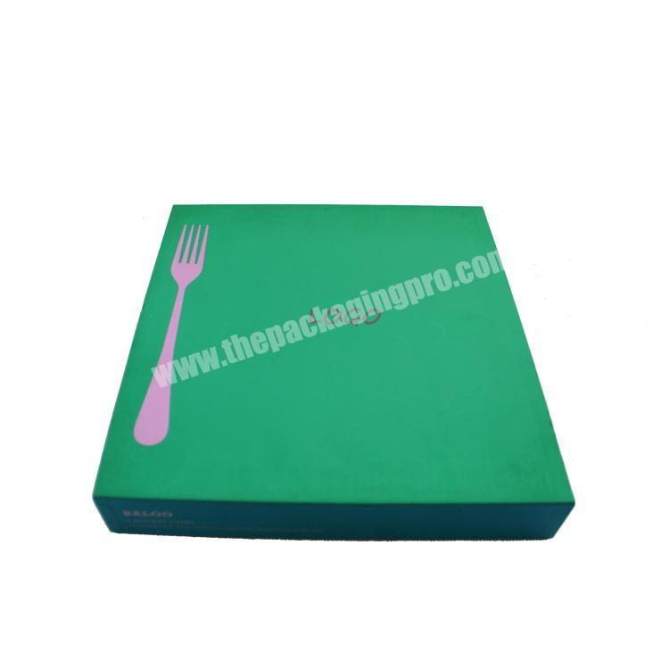 Colourful customized paper printing box for cutlery