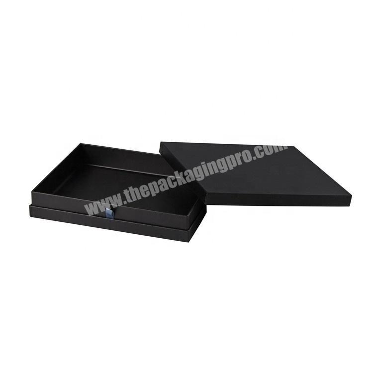 Competitive Price Recycle Custom Logo Cardboard Paper Black Ribbon Gift Packaging Box