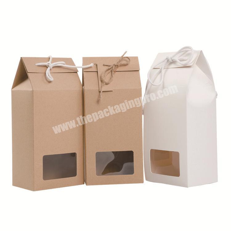 Cookies kraft paper box for cookies biscuits packaging box with clear window in Guangzhou