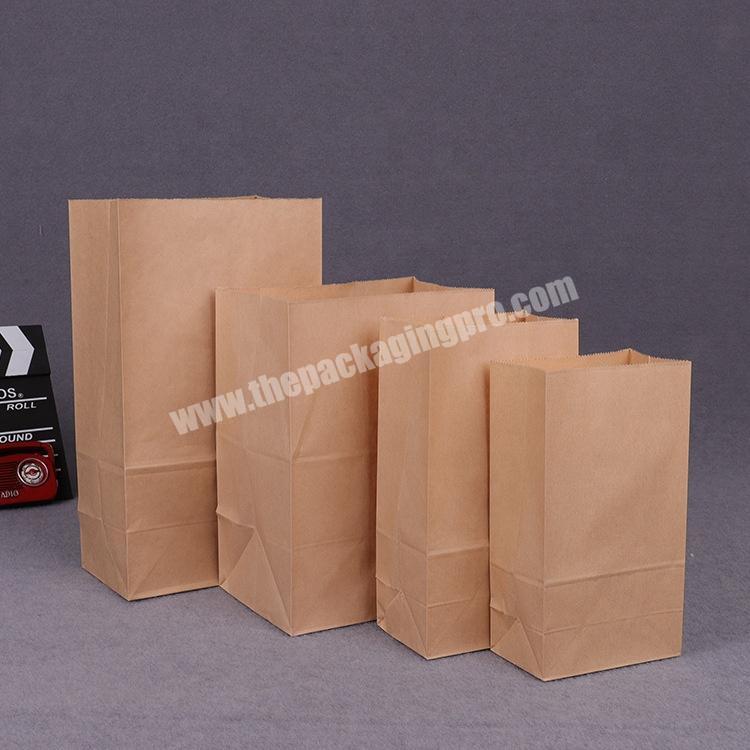 cookies packaging without handle take-out kraft paper food bag