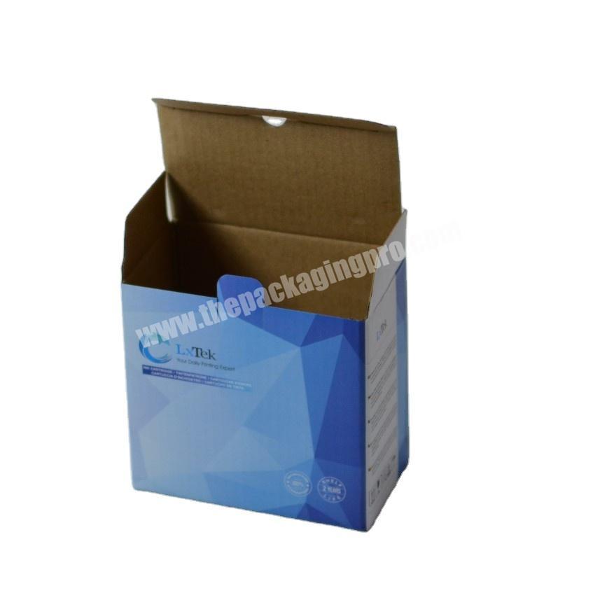 corrugated and collapsible ink cartridge packaging box and shipping box