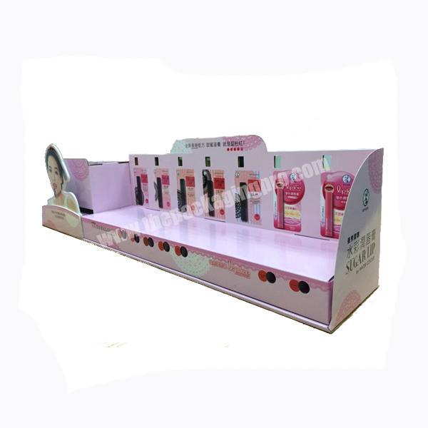 Corrugated Paper Counter Display Box For Beauty Product Cardboard Countertop Retail Lipstick Display Box