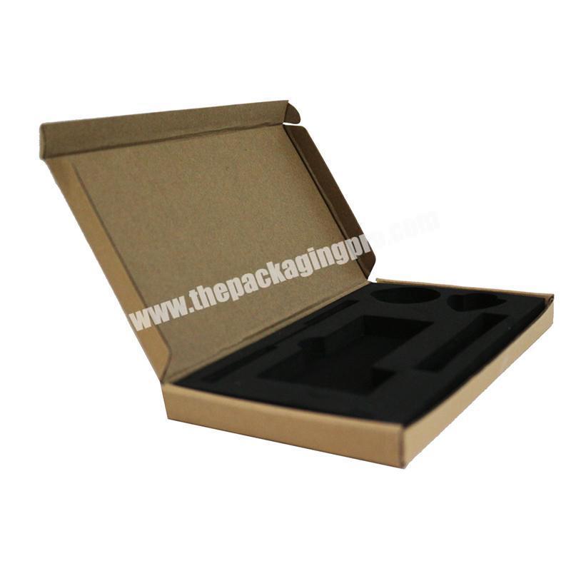 Corrugated simple biodegradable hair packaging box with foam tray