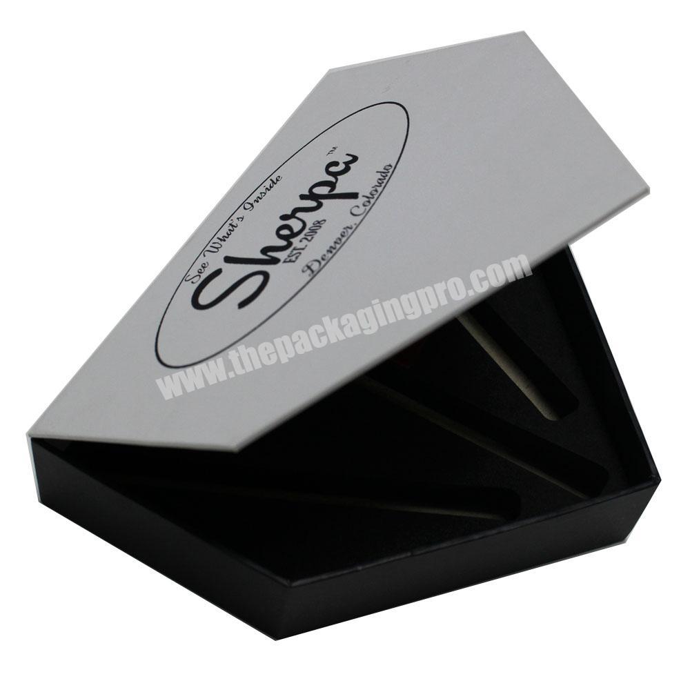 Cosmetic creative paper gift box diamond shape cardboard clamshell packaging box