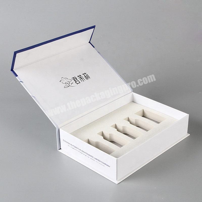 Cosmetic Face Cream Paper Packaging Gift Box Magnetic Flip With Foam