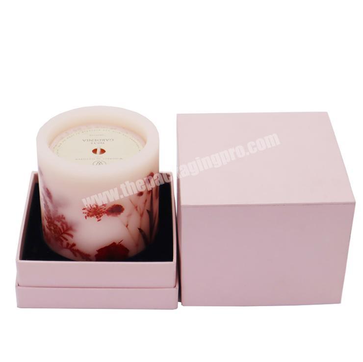 Cosmetic Gift Box Packaging For Skin Care Luxury Design Packing Perfume Gift Set Box Luxury Round Rigid Candle Gift Packaging Bo