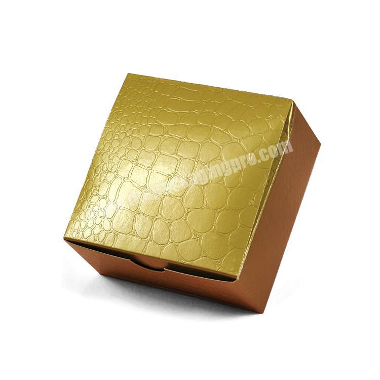 Cosmetic Package Luxury Gold Paper Box With Logos And Alligator Texture In China Manufacturers